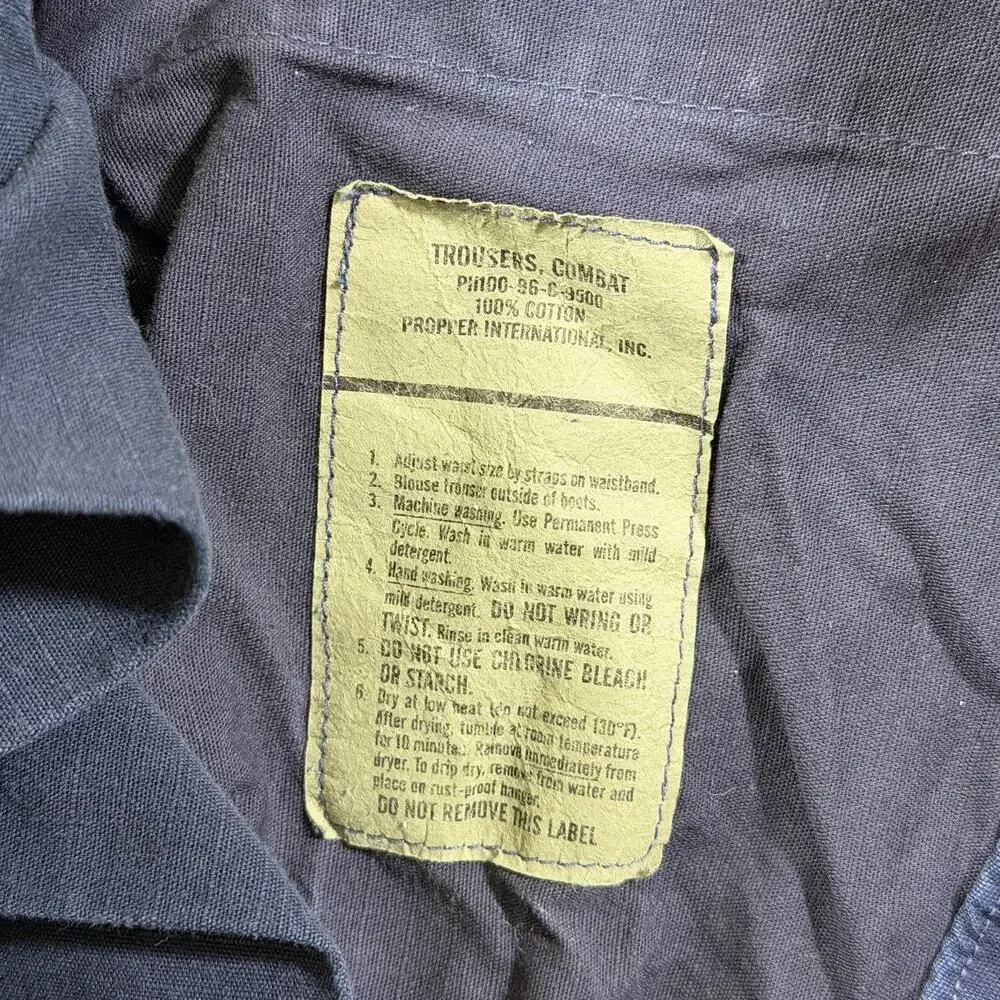 Propper Cargo Pants Mens L Navy Ripstop Tactical Combat Utility Adjustable Waist
